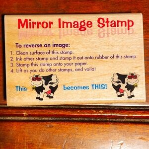 "Mirror Image" Rubber Stamp